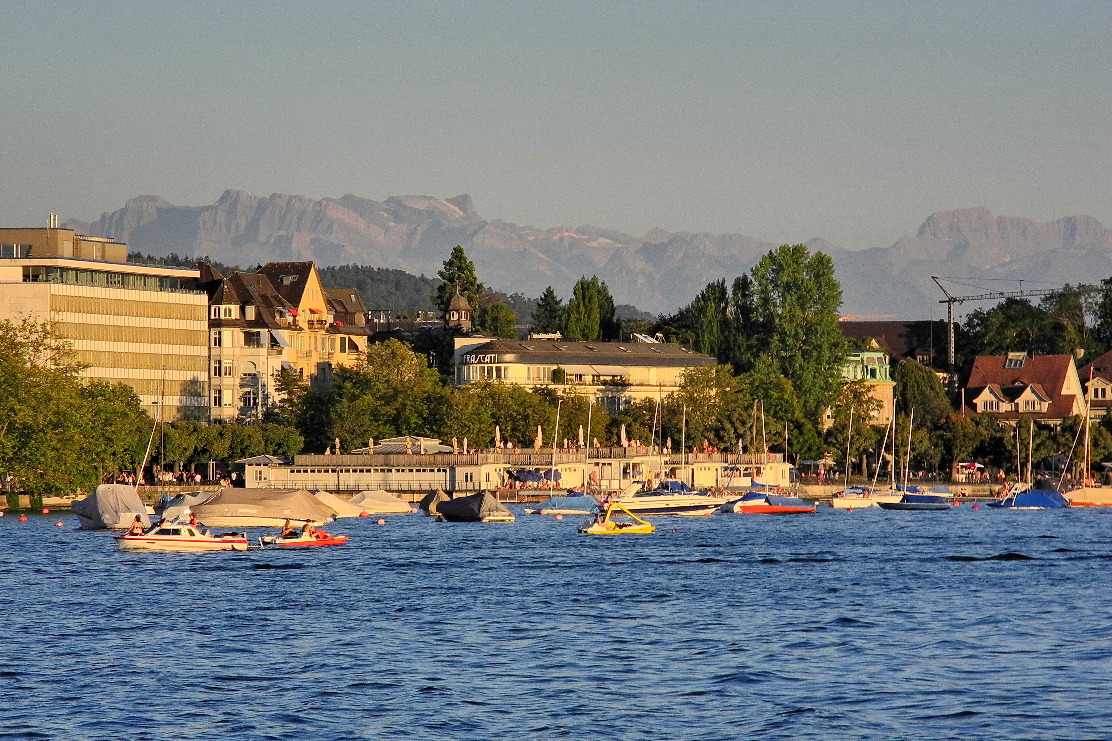 Zurich, Switzerland. Alps, lakes, trains on time to the minute.