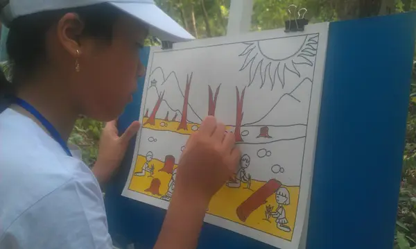 Drawing competition of primary school kids