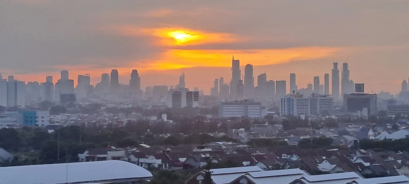 The Jakarta skyline at sunset, Jakarta